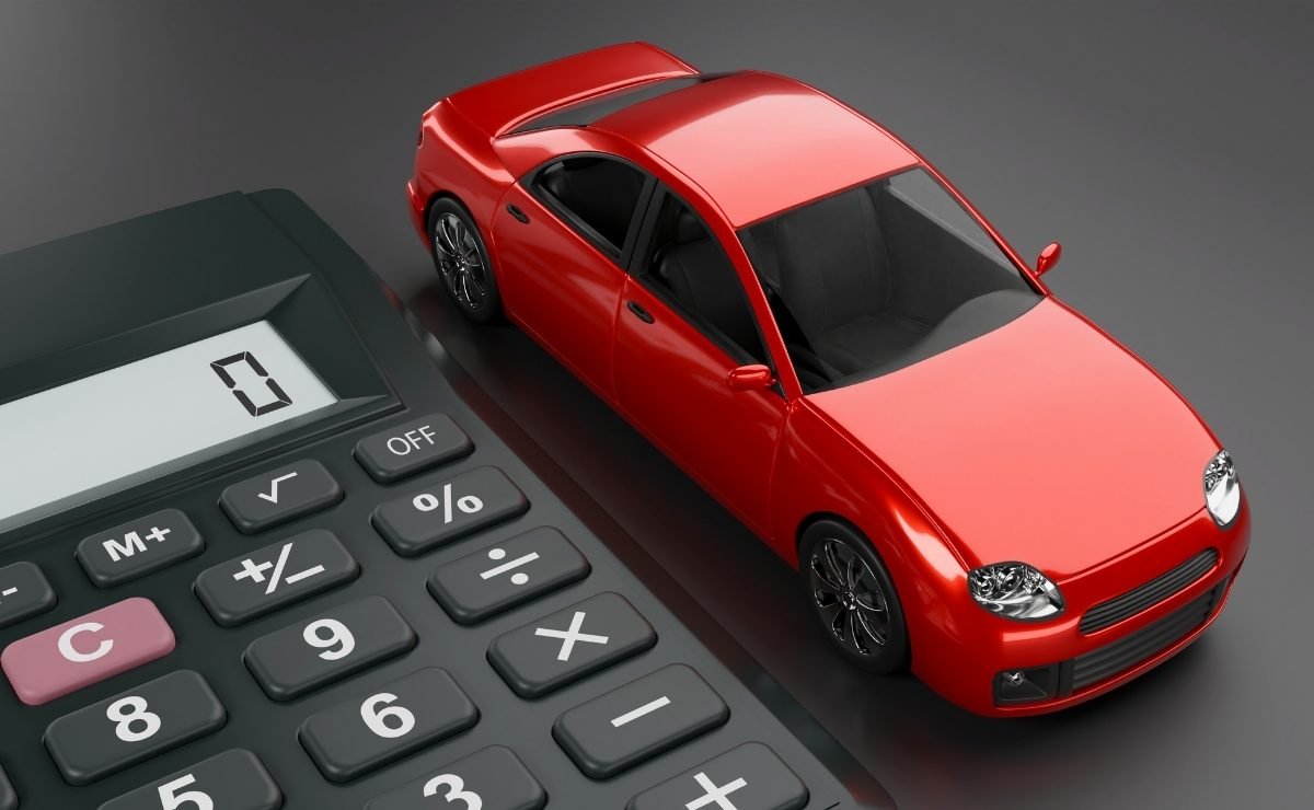 Two cars after collision — drivers exchanging documents